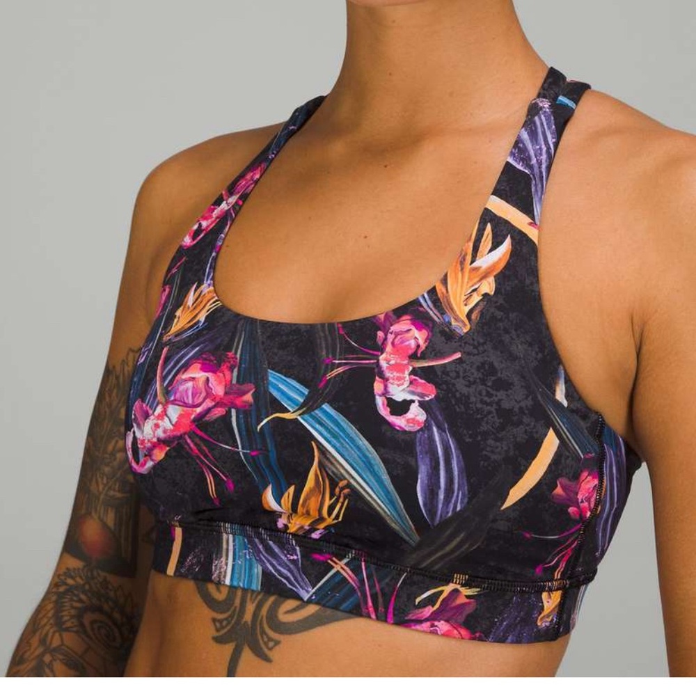 Lululemon Energy Sports Bra-floral size 4 - Picture 1 of 6